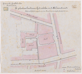 1894-172 Calque op linnen van de te plaatsen lantaarns bij de scholen in de Helmerstraat.