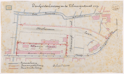 1894-182 Calque op linnen van de drinkwaterleiding in de Volmarijnstraat enz.