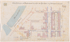 1894-193 Calque op linnen van de waterleiding in de Nassaustraat tussen de Roentgen- en Stampioenstraat.