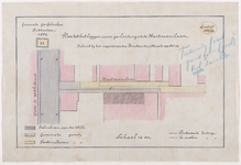 1894-54 Calque op linnen van het leggen van een gasleiding in de Hartmanslaan.