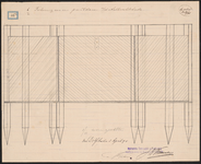1894-55-2 Tekening van een puntdam aan de Aelbrechtskade. Blad 2