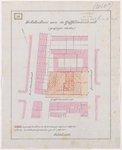1894-59 Calque op linnen van de scholenbouw aan de Gaffeldwarsstraat.