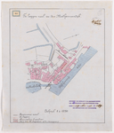 1894-93 Calque op linnen van het te leggen riool in de Mathenesserdijk.