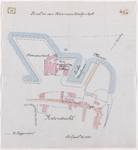 1894-99 Situatieschets van het gebied tussen de Maas en de Katendrechtsedijk in verband met de aanleg van riolering. ...