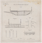 1895-100 Calque op linnen van de brug over de Wetering nabij de Spoorsingel.