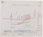 1895-116 Calque op linnen van een te leggen trottoir aan het Westplein.