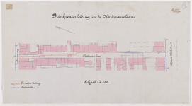 1895-122-1 Calque op linnen van de Drinkwaterleiding in de Hartmanslaan. Blad 1