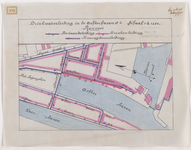 1895-125 Calque op linnen van de drinkwaterleiding in de Achterhaven O.Z.
