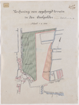 1895-143 Calque op linnen van de verhuring van opgehoogd terrein in de Coolpolder.