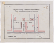 1895-147 Calque op linnen van de te leggen gasleiding in de Avenue Prins Alexander.