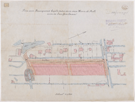 1895-148 Calque op linnen met plan voor bouwgrond exploitatie door de heer D. Puls aan de Essenlaan.