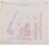 1895-165 Calque op linnen van door de heer C. de Bruijn later te koop gevraagde grond aan de Steven Hoogendijkstraat.