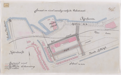 1895-168 Calque op linnen van de straat en riool aanleg nabij de Delistraat.