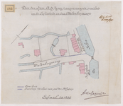 1895-185 Calque op linnen van de door de heer A. de Jager jr., aangevraagde spuibuis in de Schiekade en de Walenburgerweg.