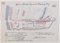 1895-227 Calque op linnen van de straat en rioolaanleg aan de Walenburgerweg.
