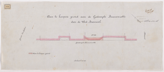 1895-234 Calque op linnen van de aan te kopen grond aan de Gedempte Binnenrotte door de weduwe Brennoek.