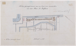 1895-240 Calque op linnen van het te huur gevraagd terrein voor een loods voor vuurwerken van de heer R. Bufkens.