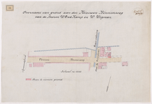1895-38 Calque op linnen van de overname van grond aan de Nieuwe Binnenweg van de heren W.D. v.d. Kamp en W.Wigman.