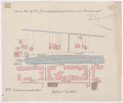 1895-64 Calque op linnen van een situatietekening van het gebied tussen de Westersingel en de Eendrachtsstraat in ...