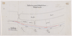 1895-74 Kaart met aanduiding van de uitbreiding van spoorlijnen bij de Nassauhaven tussen de Roentgenstraat en de ...