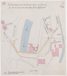 1895-75 Kaart met aanduiding van de uitbreiding van de bestrating en riolering bij het terrein van de heer J. van ...