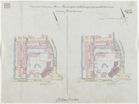 1896-101 Een calque op linnen van de door de heer Rietmeijer te koop gevraagde grond voor het bouwen van een ...