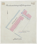 1896-116 Calque op linnen van de drinkwaterleiding in de Teilingerstraat.