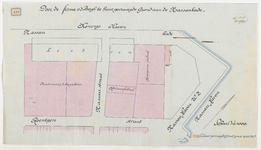 1896-118 Calque op linnen van door de firma v.d. Bergh te huur gevraagde grond aan de Nassaukade.