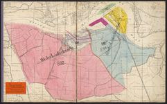 1896-128 Plattegrond der gemeente Rotterdam in 4e kwartier, met aanduiding van de sectiën en van de standplaatsen van ...