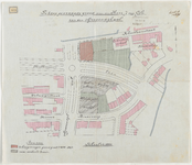 1896-155 Calque op linnen van door de heer J. van Gils te koop gevraagde grond aan de 's-Gravendijkwal.