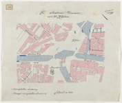 1896-164 Calque op linnen van een te plaatsen urinoir aan het Hofplein.