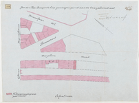 1896-170 Calque op linnen van de door de heer Breugem te koop gevraagde grond aan de Oranjeboomstraat.