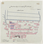 1896-221 Calque op linnen van de straataanleg in en nabij de Tiendstraat.