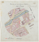 1896-225 Calque op linnen van de situatie van de te bouwen scholen aan de Koepelstraat.