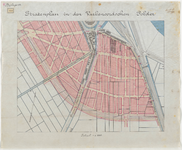 1896-233-1 Calque op linnen van een stratenplan in de Varkenoordse Polder. ( Bijlage A ).