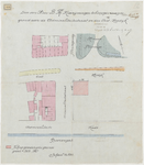1896-235 Kaart met aanduiding van door de hr. B. Th. Kraaijvanger te koop gevraagde grond aan de Admiraliteitsstraat en ...