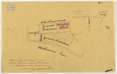 1896-248 Situatie met aanduiding van door de heren Muller en Droogleever Fortuijn aangevraagde grond aan de ...