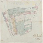1896-29 Calque op linnen van de ruiling van grond tussen de Gemeente en de heer Zaaijer in de Coolpolder.