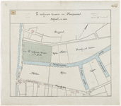 1896-298 Calque op linnen van het te verhuren terrein in Hoogenoord.