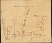 1896-299 Tekening van de waterleiding in de stratenplannen in de polder Cool van Zaaijer c.s. en van de Berg en Bal c.s.