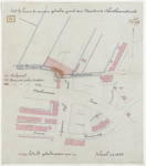 1896-55 Calque op linnen van het uit de huur te nemen gedeelte grond ten noorden van de Schietbaanstraat.