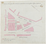 1896-59 Calque op linnen van door de heer Geervliet te koop gevraagde grond aan de Steven Hoogendijkstraat.