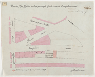 1896-67 Calque op linnen van door de heer Heijboer te koop gevraagde grond aan de Oranjeboomstraat.