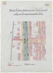 1896-74 Calque op linnen van een aan te leggen straat aan de Westersingel nabij de Remonstrantse kerk.