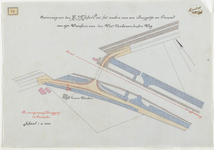 1896-79 Calque op linnen van de aanvraag van de Hr. J.F. Schell tot het maken van een bruggetje en overpad over zijn ...