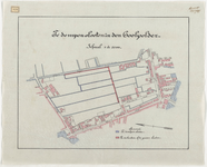 1897-129 Calque op linnen van te dempen sloten in de Coolpolder.