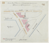1897-138 Calque op linnen van door de heer J. Moerman te koop gevraagde grond aan de Hillestraat en de Hilledwarsstraat.