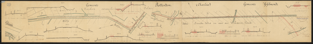 1897-151 Kaart van de baan van de R.T.M. in de Gemeenten Rotterdam (Charlois ) en IJsselmonde.