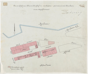 1897-161 Calque op linnen van aan de H.H. van Vliet en Oosthoek te verkopen grond aan de Veerlaan en de Atjehstraat.