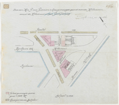 1897-173 Calque op linnen van door de heer P. van Pieterson te koop gevraagde grond aan de Hilledwarsstraat en de ...